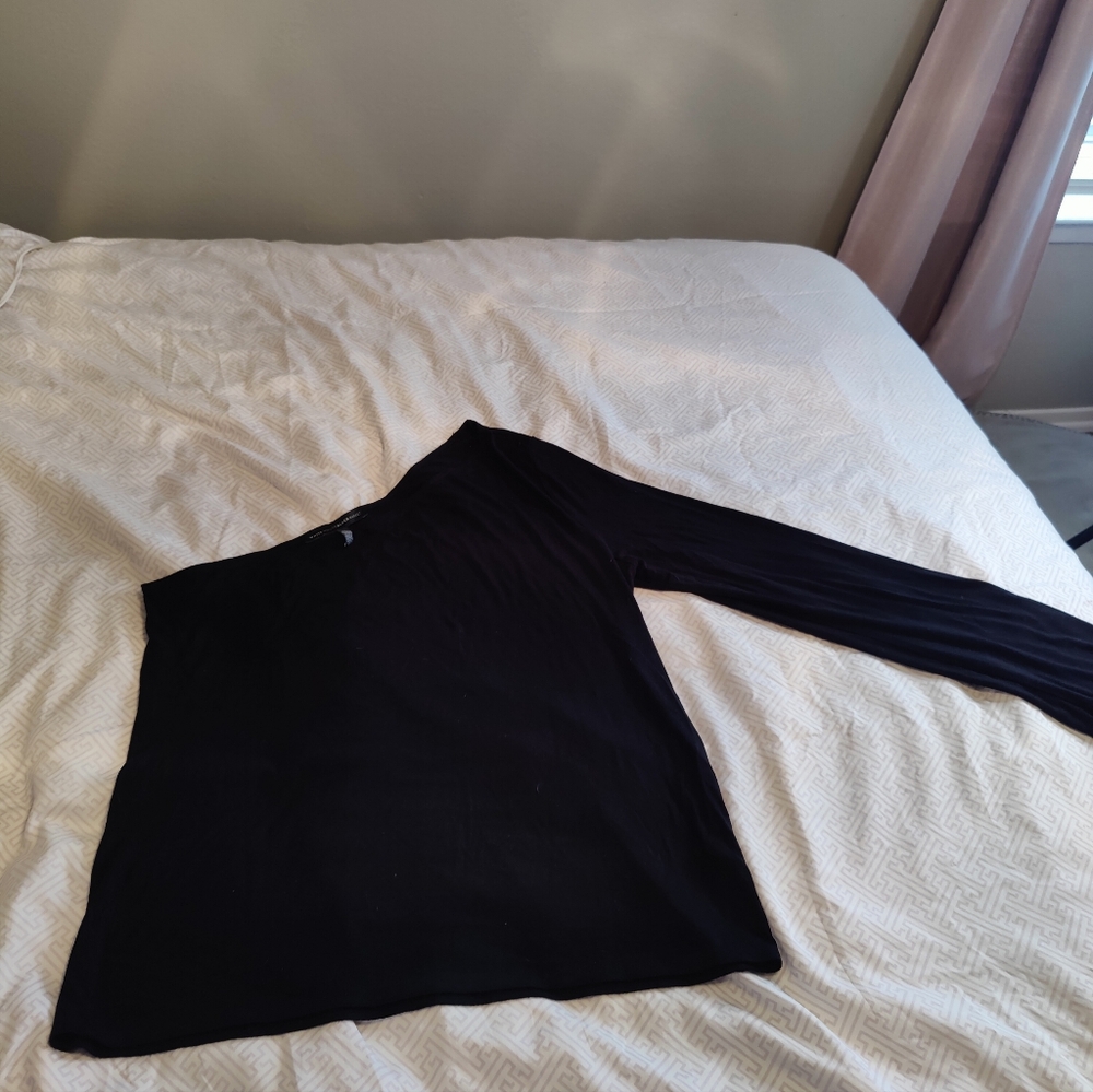 Black asymmetrical blouse